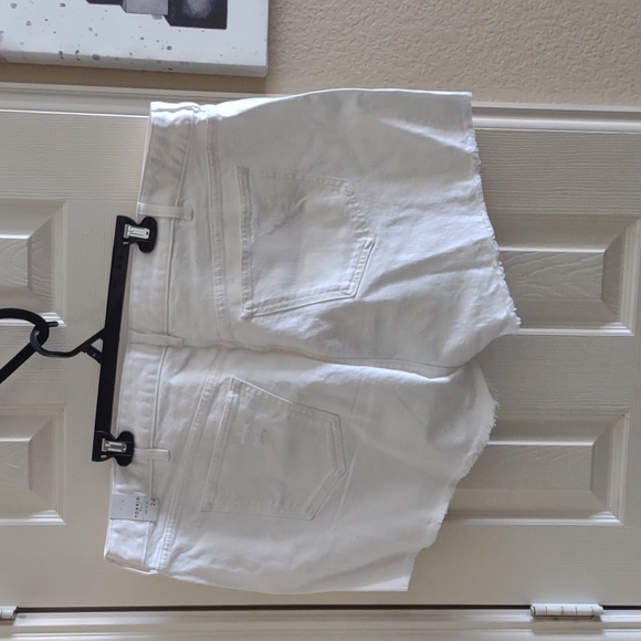 Torrid White cutoff distressed denim shorts plus - Picture 4 of 5